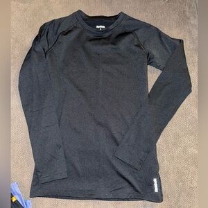 Reebok Jet Black Crew Neck Top Thermal Fleece Boys Large 12/14